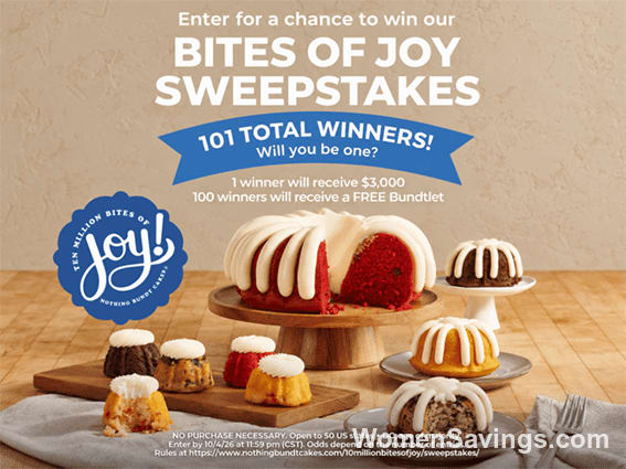 Nothing Bundt Cakes Bites of Joy Sweepstakes