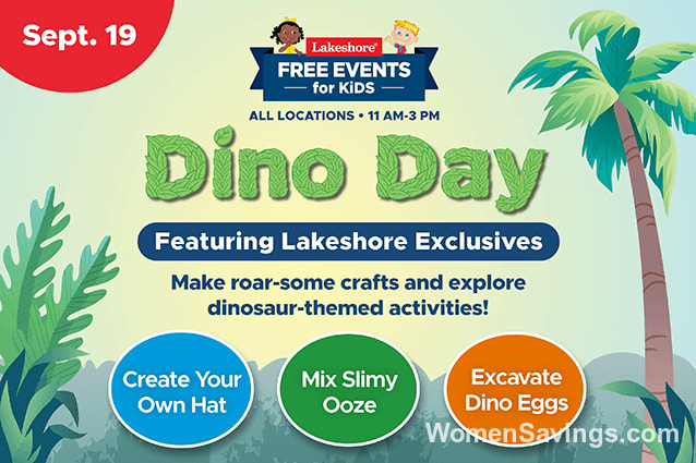 FREE Dino Day Kids Event at Lakeshore Learning September 19th