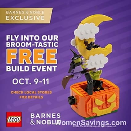 FREE LEGO Halloween Build Event at Barnes & Noble Oct 9-11