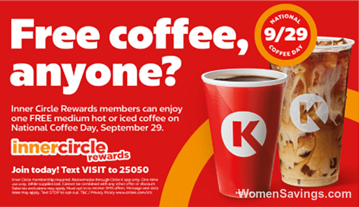 FREE Medium Coffee at Circle K on September 29th