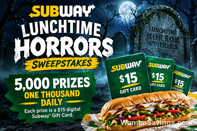 Win Subway Gift Cards Daily in Lunchtime Horrors Sweepstakes