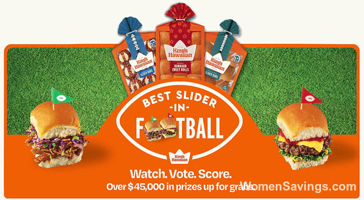KING'S HAWAIIAN Best Slider In Football Sweepstakes