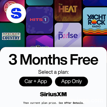 FREE 3 Months of SiriusXM - Car + App or App Only