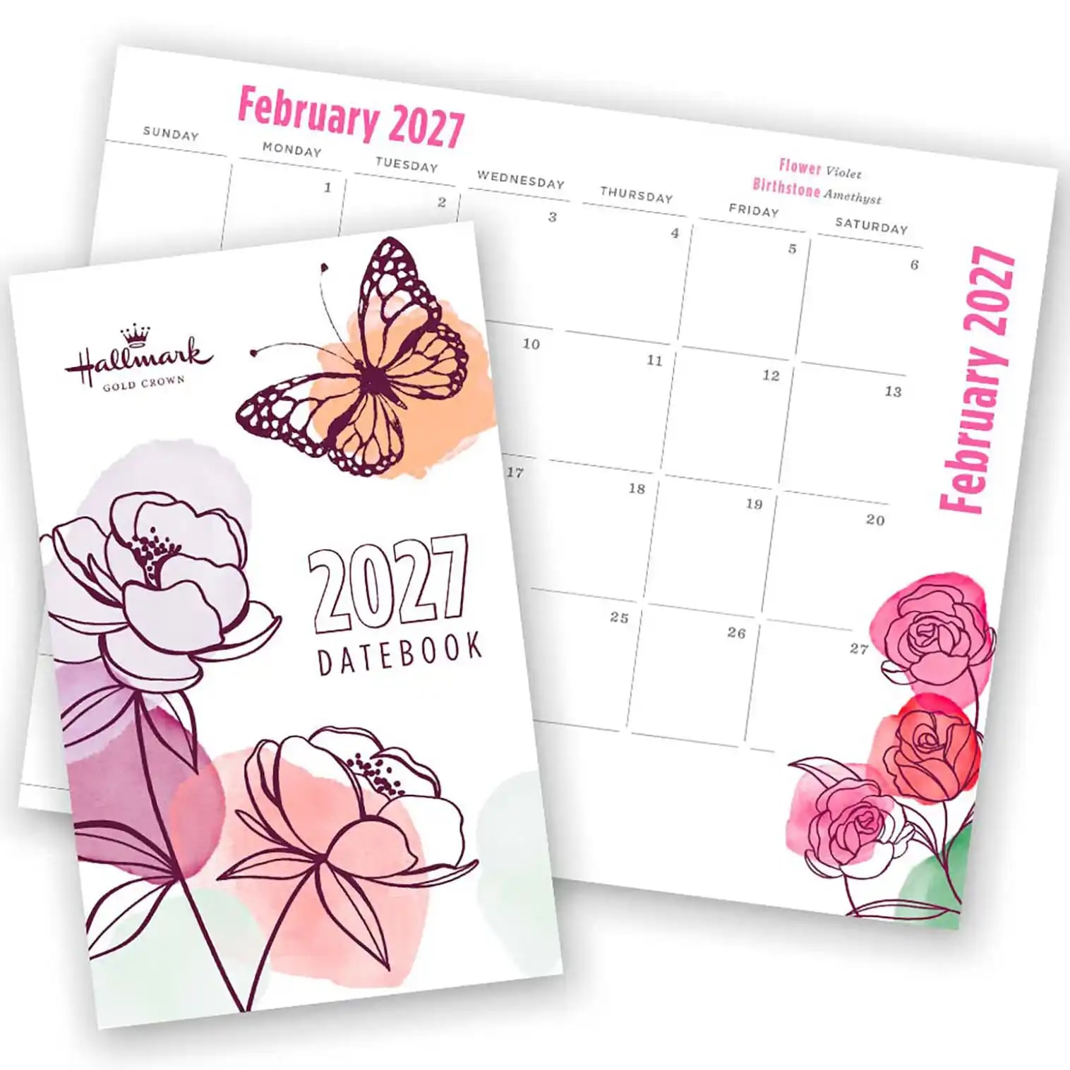 Small Hallmark 2027 datebook, a pocket-sized calendar planner, from Gold Crown Hallmark stores