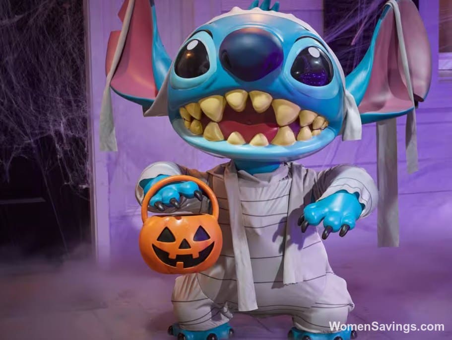 Assortment of Home Depot Halloween decorations including LED inflatables, animated figures and a lighted jack-o-lantern