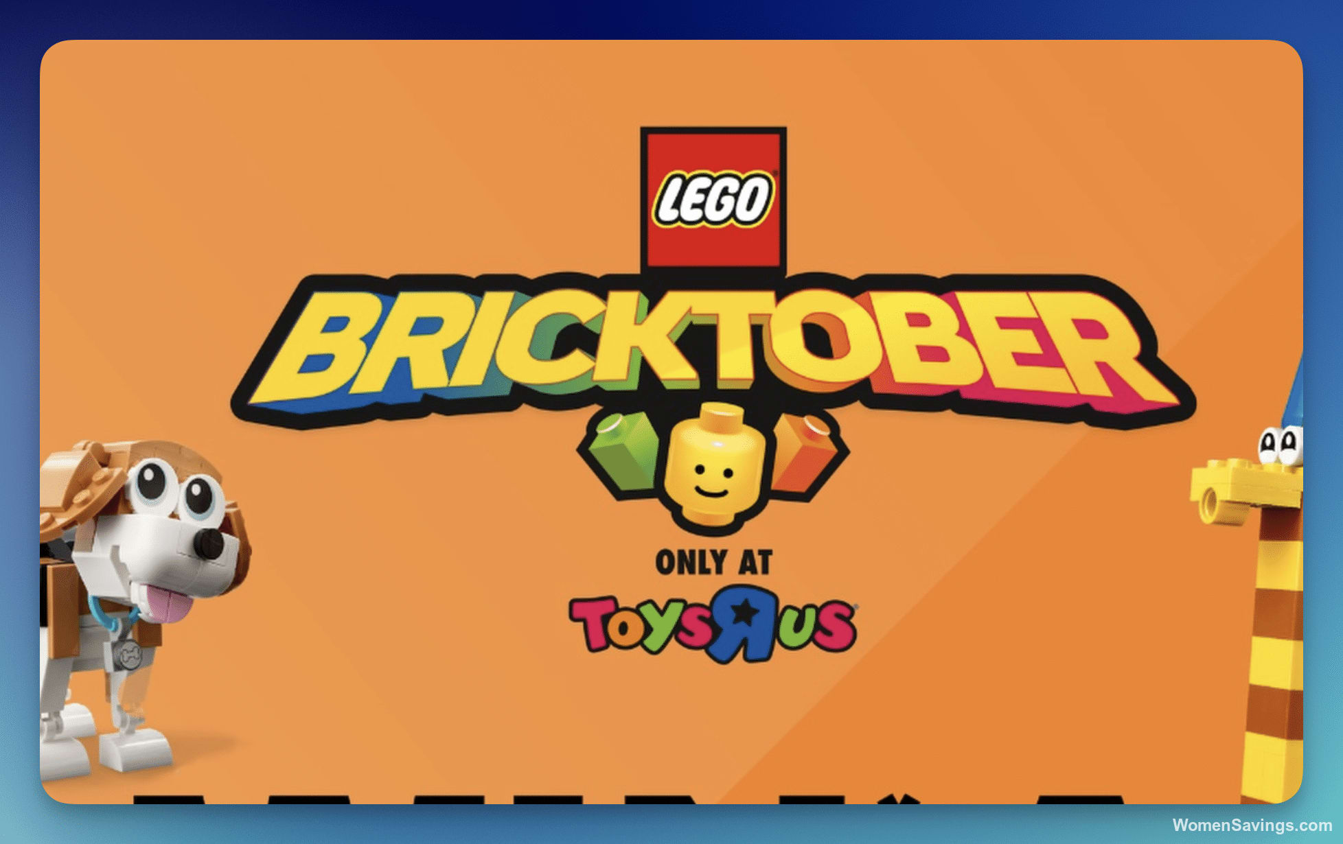 Colorful LEGO bricks and building sets for the Toys R Us Bricktober Instagram giveaway