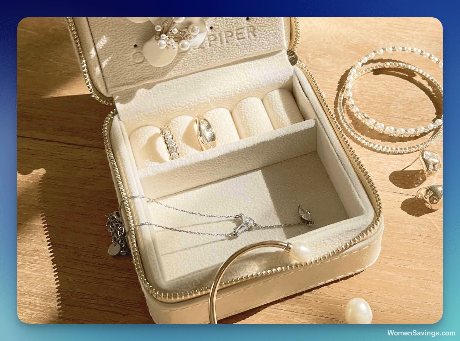 Assorted Olive & Piper jewelry pieces displayed together for the Jewelry for a Year Sweepstakes