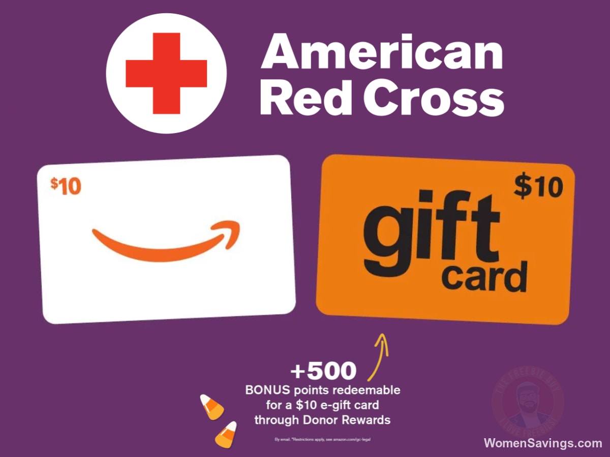 American Red Cross blood donation with gift card and donor reward offers