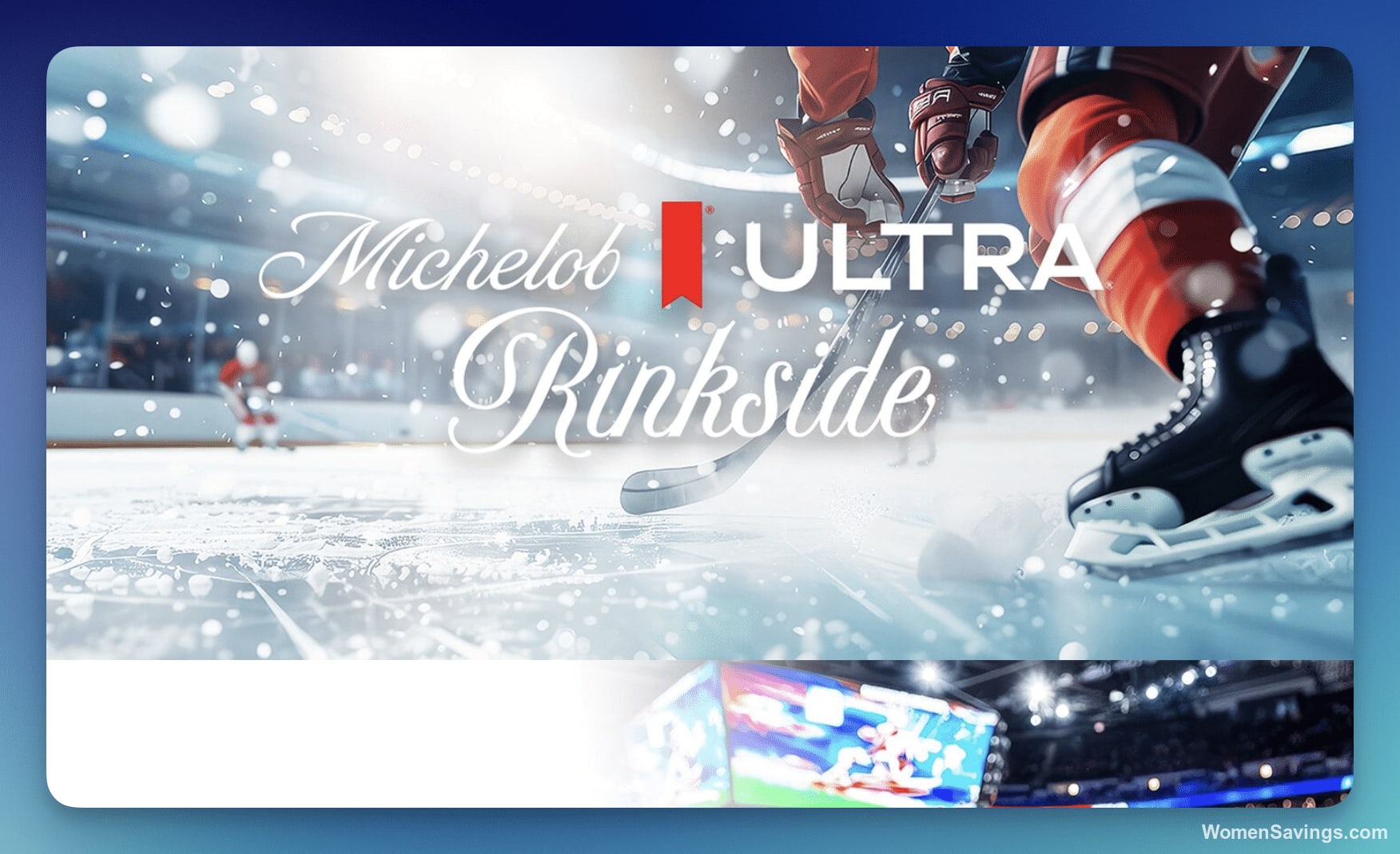 Pair of hockey game tickets with a digital gift card and Fanatics gift code, prizes in the Michelob Ultra Rinkside Sweepstakes