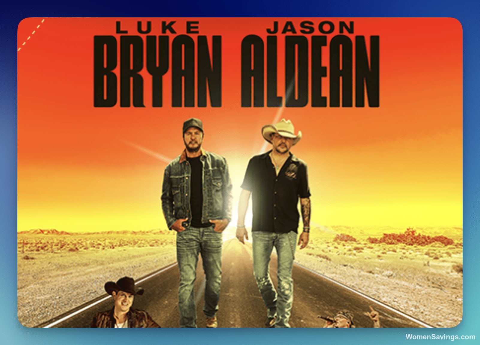Allegiant Stadium in Las Vegas lit up for the Double Down Tour with Luke Bryan and Jason Aldean