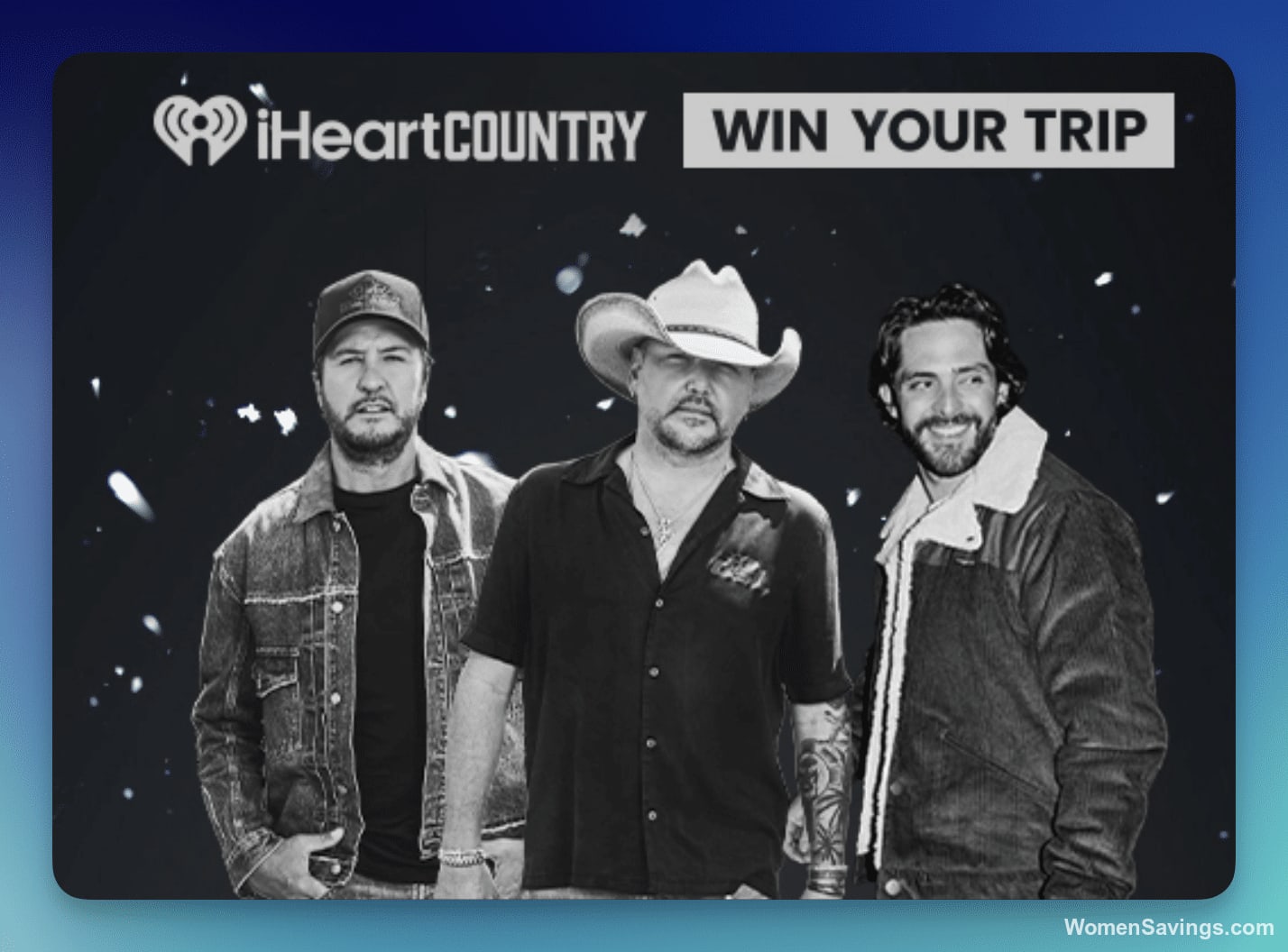 Las Vegas trip prize with country concert tickets for Thomas Rhett, Luke Bryan and Jason Aldean from the iHeartCountry sweepstakes