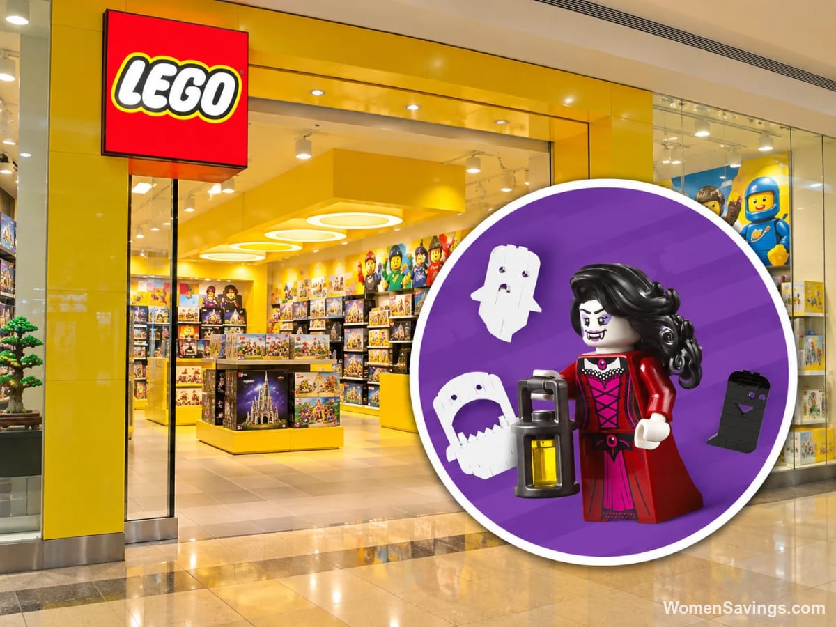 Spooky brick-built LEGO creatures hidden around a LEGO Store for the Halloween scavenger hunt