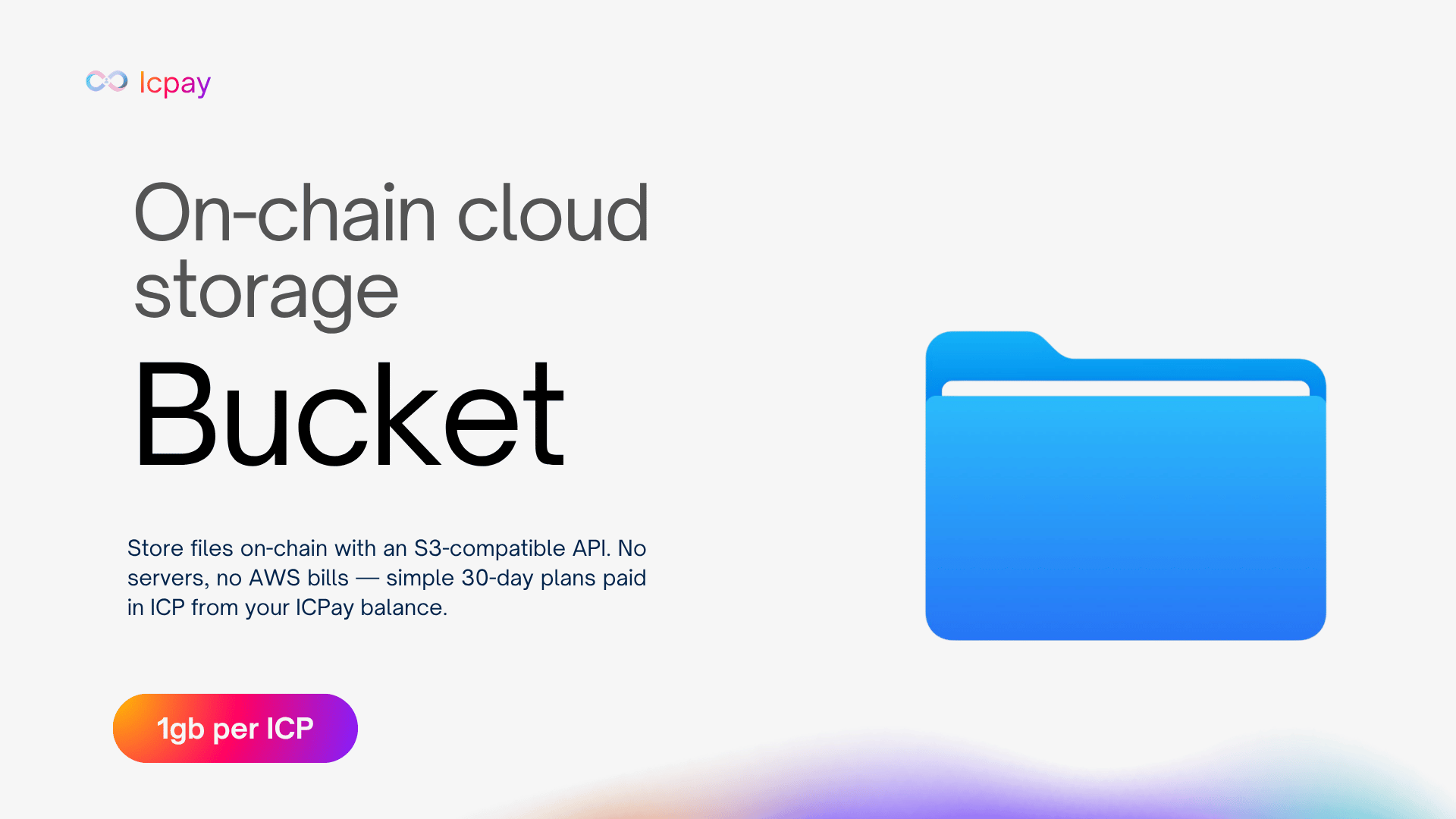 icBucket 1GB per ICP Cloud Storage