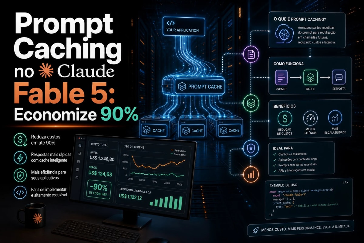 Prompt Caching no Claude Fable 5: Economize 90%