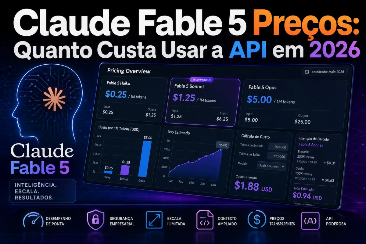 Claude Fable 5 Preço API 2026: Tabela, Caching e Batch