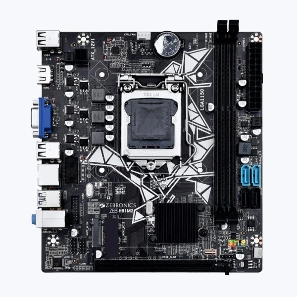ZEBRONICS ZEB-H81M2 Motherboard, Socket 1150 / Intel Pentium / Celeron / i3 / i5 / i7 (4th & 5th Generation) Series Processors