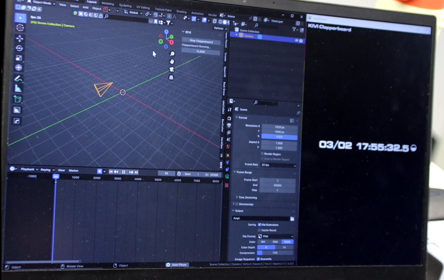 Photo of the KiVi clapperboard