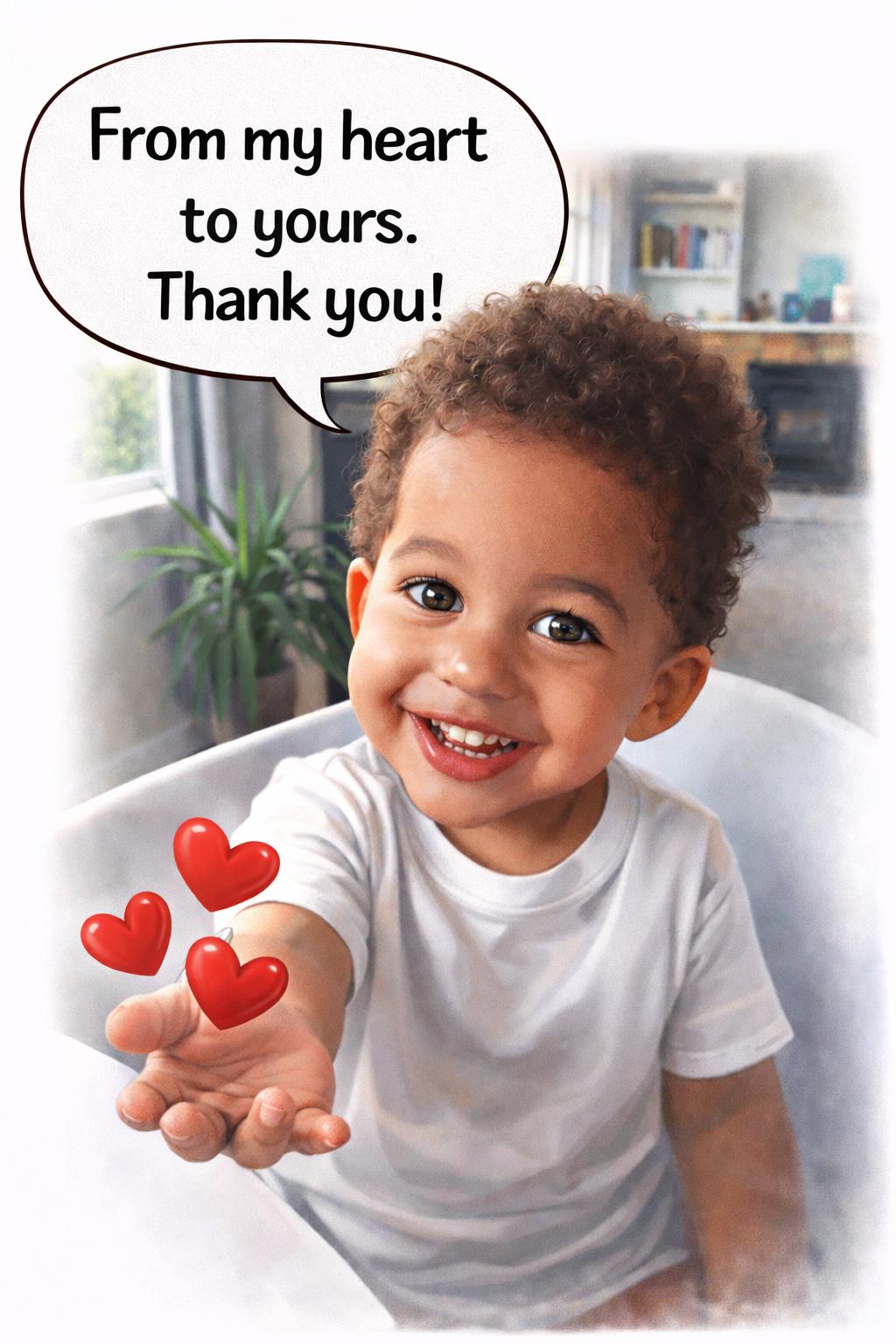 Donor gratitude note - From my heart to yours