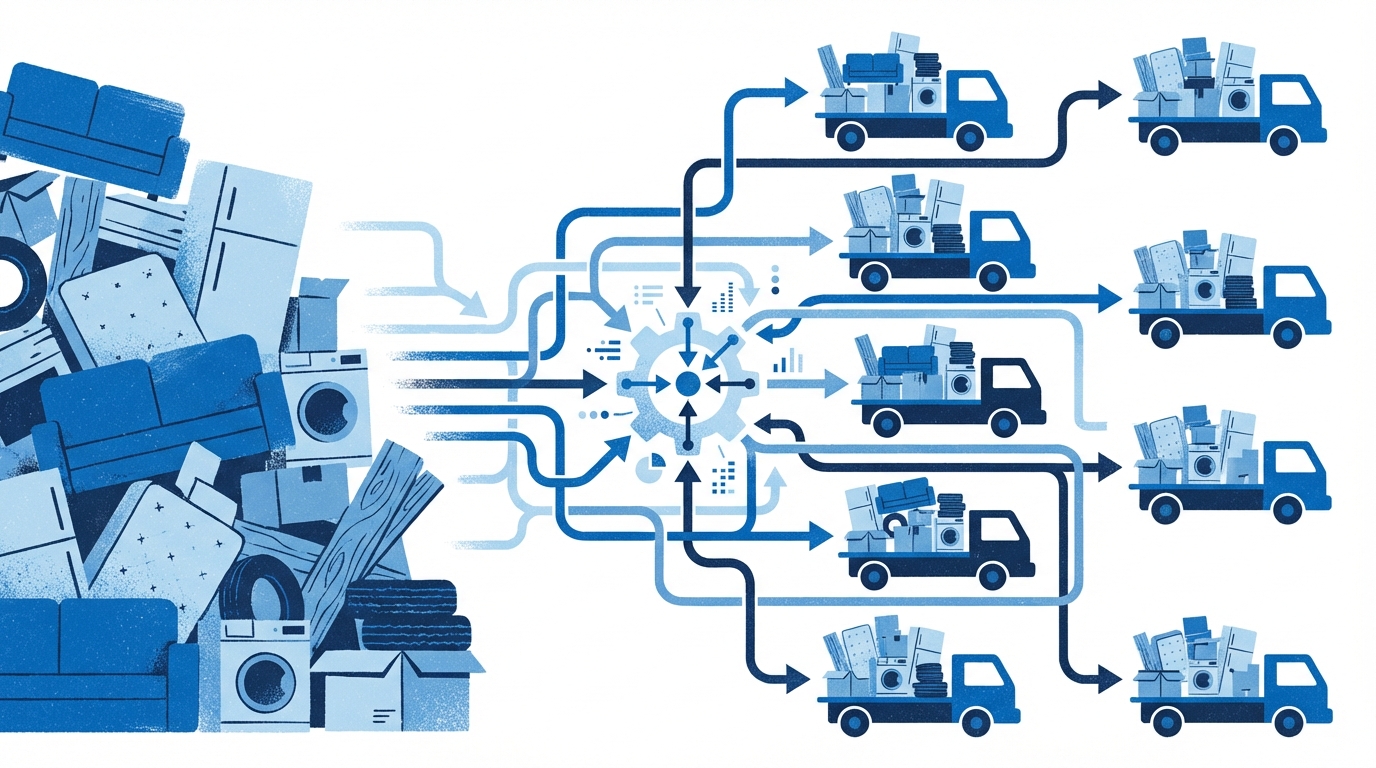 폐기물 수거 배차 최적화로 207건 업무를 10대 차량으로 균등 배분한 대형폐기물 배출 서비스