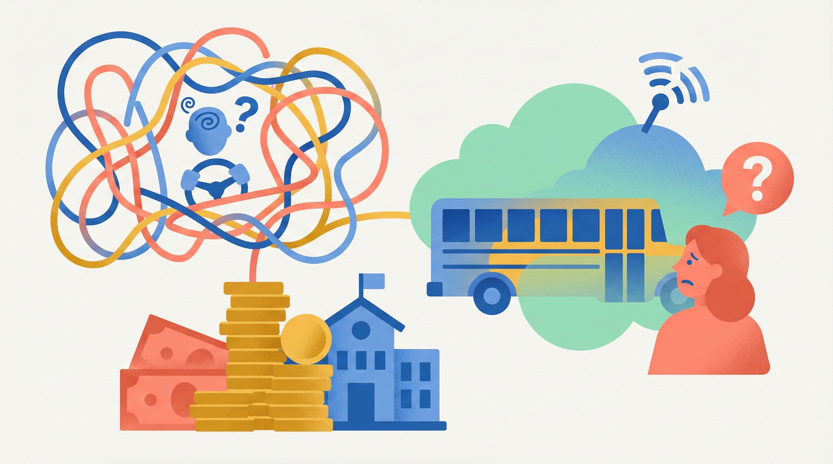 지자체의 기존 문제 : 노선 중복과 비효율, 높은 운영 부담, 불투명한 안전 관리