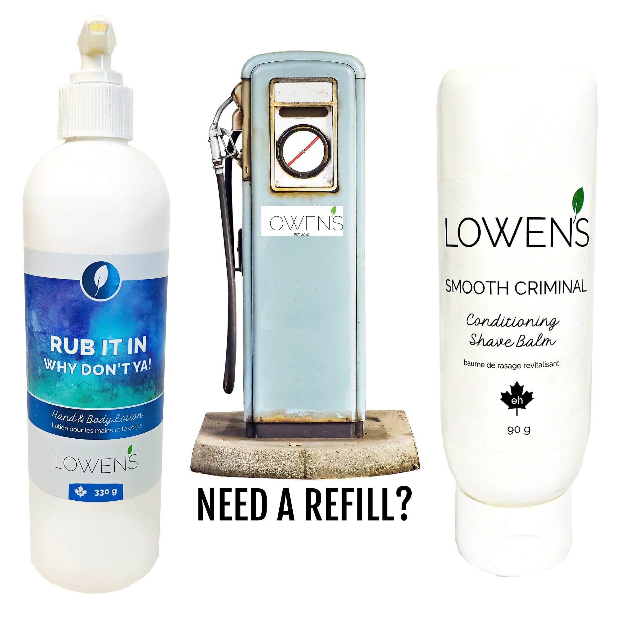 Offering Product Refills - By Lowens.ca #refills #skincarerefills #canadiangreenbeauty