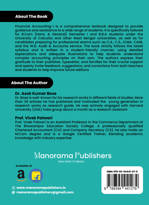 Dr. Asok Kumar Bose, CA Vivek Patwari's Financial Accounting - I image no. 2