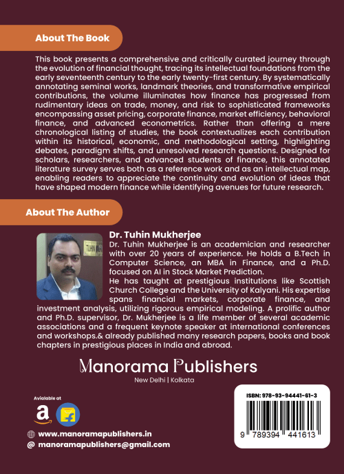 Dr. Tuhin Mukherjee's ANNOTATED LITERATURE SURVEY IN FINANCE image no. 2