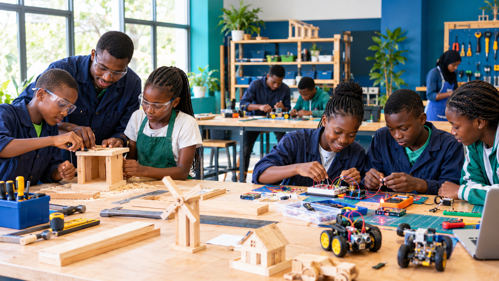 Young people learning through practical activities