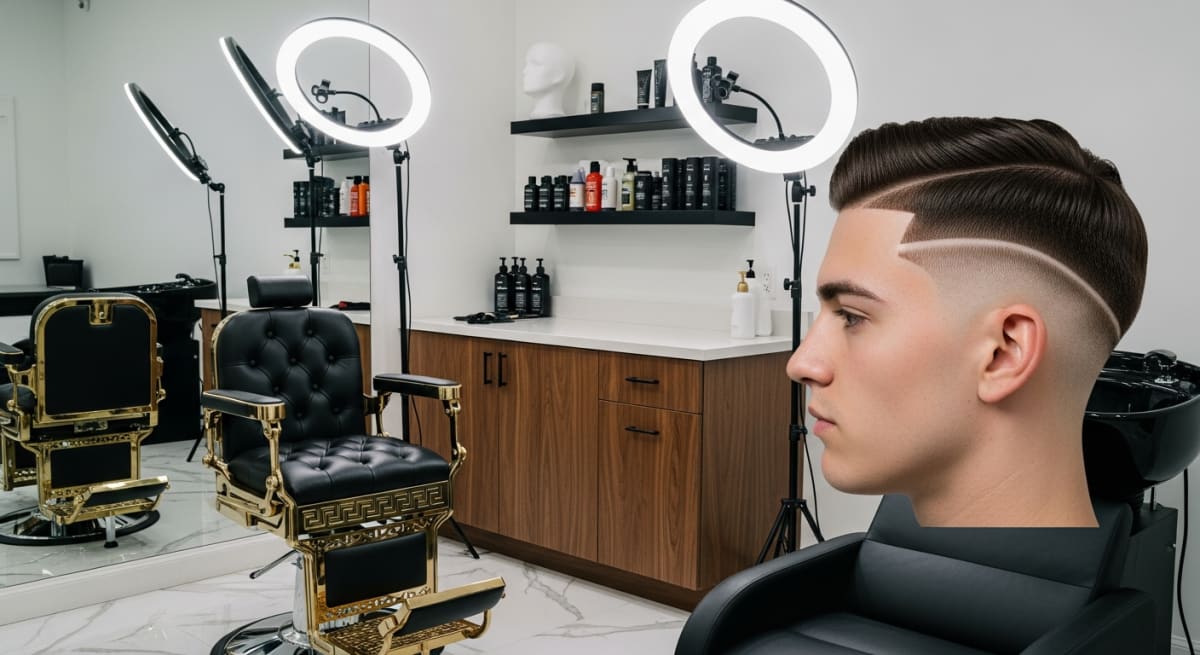 Side-by-side comparison of a taper haircut and a fade haircut