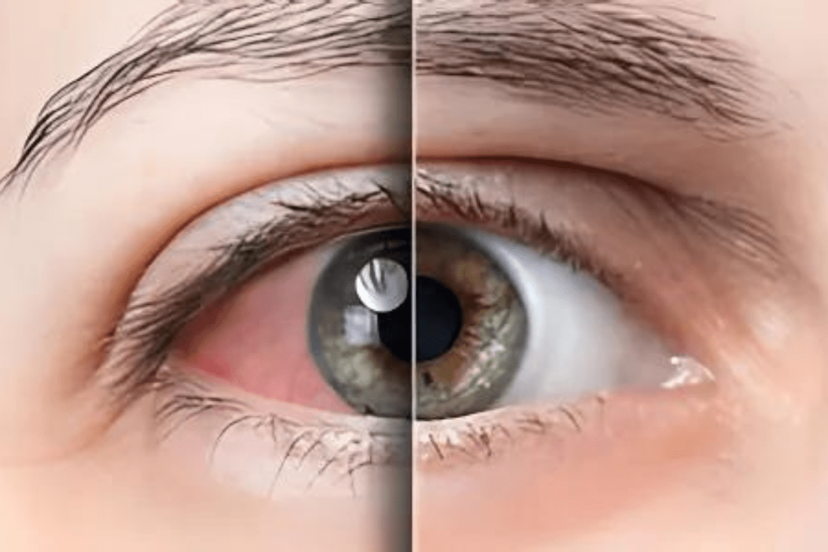 Person experiencing dry eye symptoms