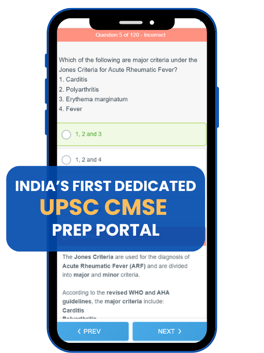 PrepCMS App Interface showing medical MCQs