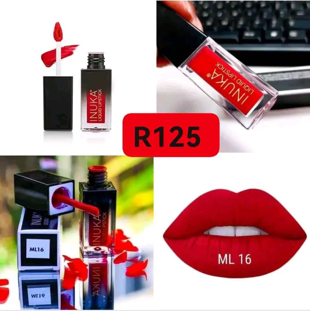 INUKA Matte Liquid Lipstick in ML 16 – Red
