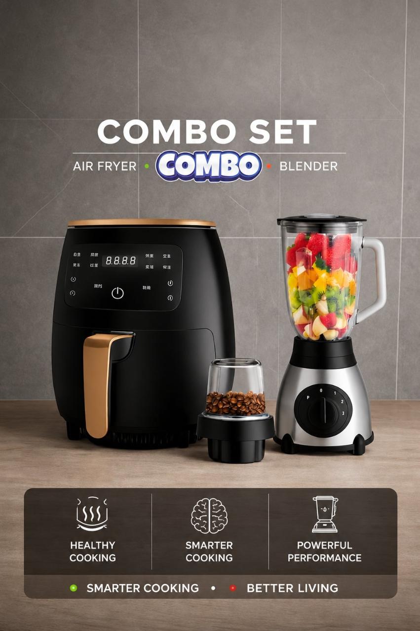 🍳 Air Fryer + Blender Combo Set 