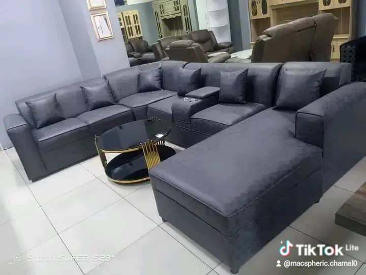 Royal Elegance U-Shape Sectional Sofa with Chaise