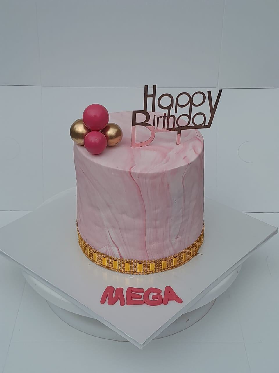 Plastic icing fruit cake