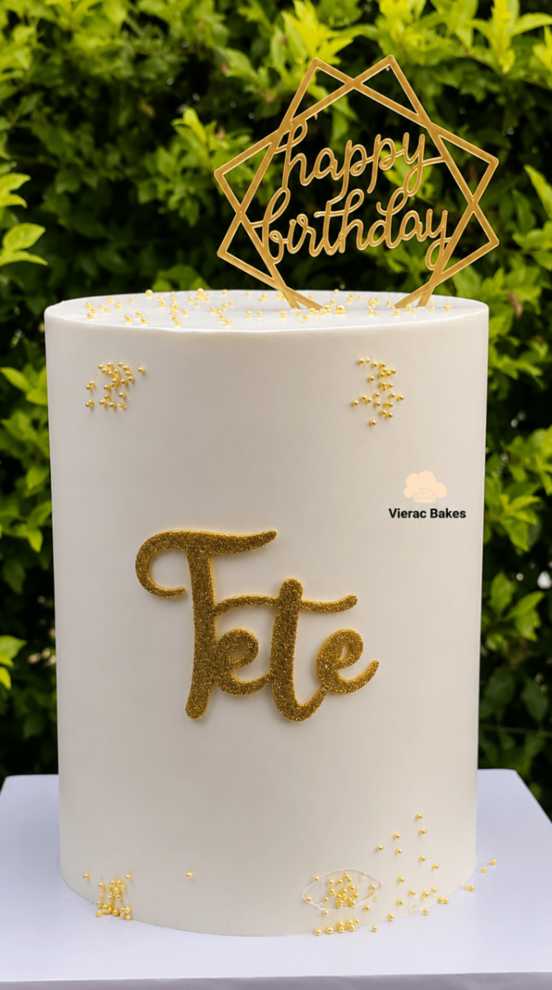 Large cream white cake