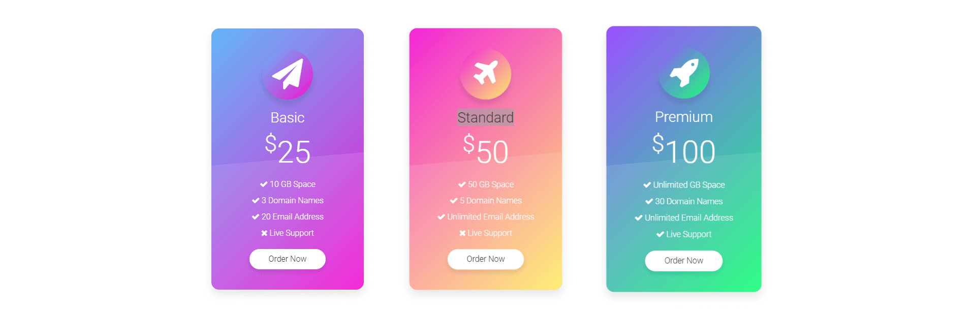 Pricing Table UI