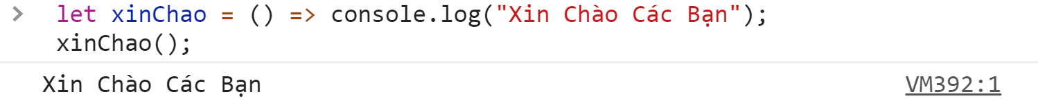 Không sử dụng tham số với Hàm Arrow Function trong Javascript
