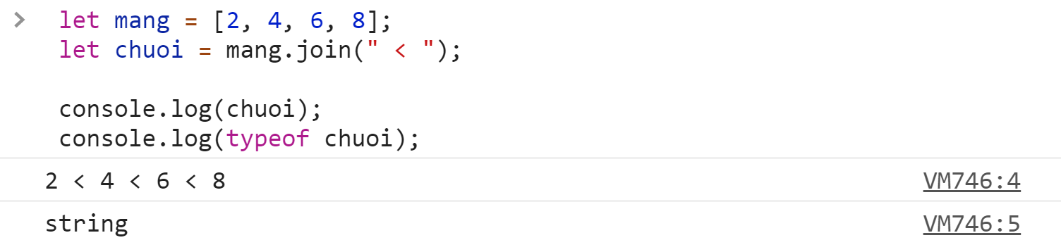 Phương thức joint() trong Mảng Javascript