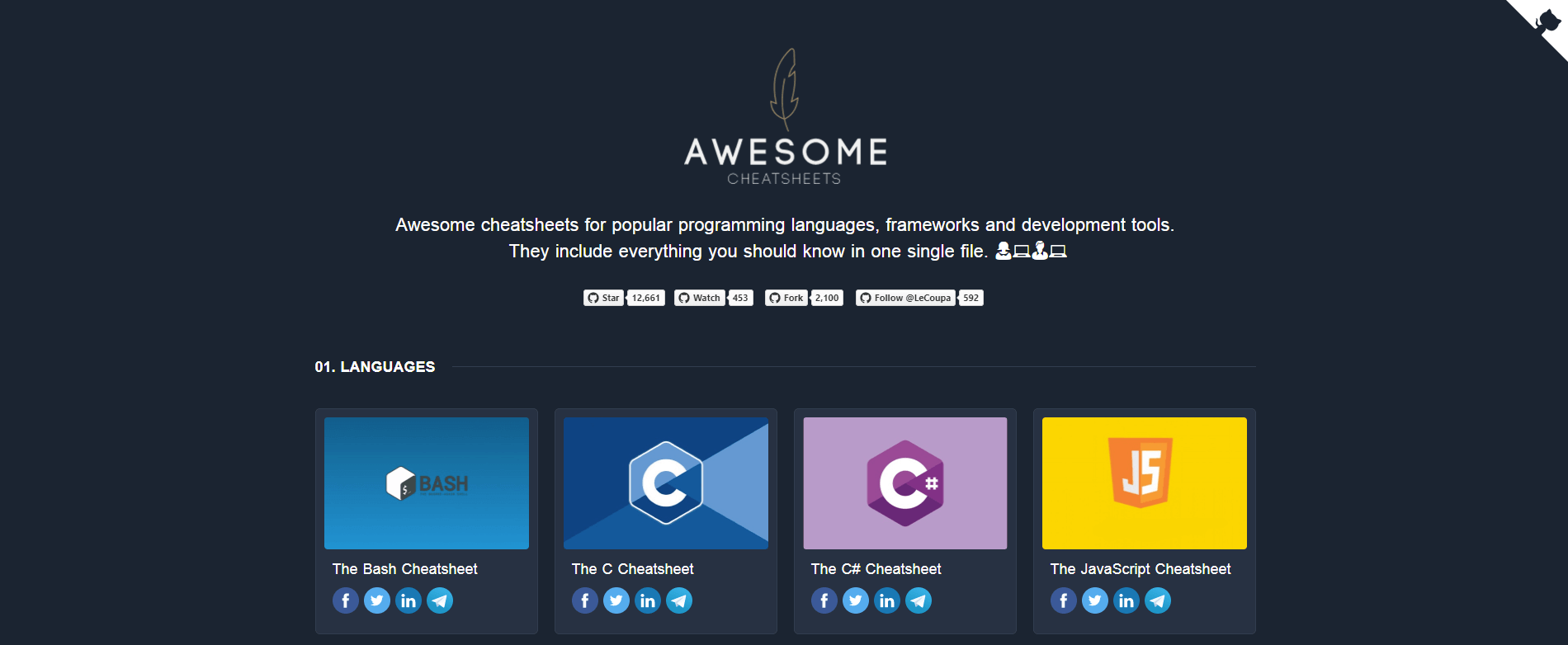 Awesome-Cheatsheets