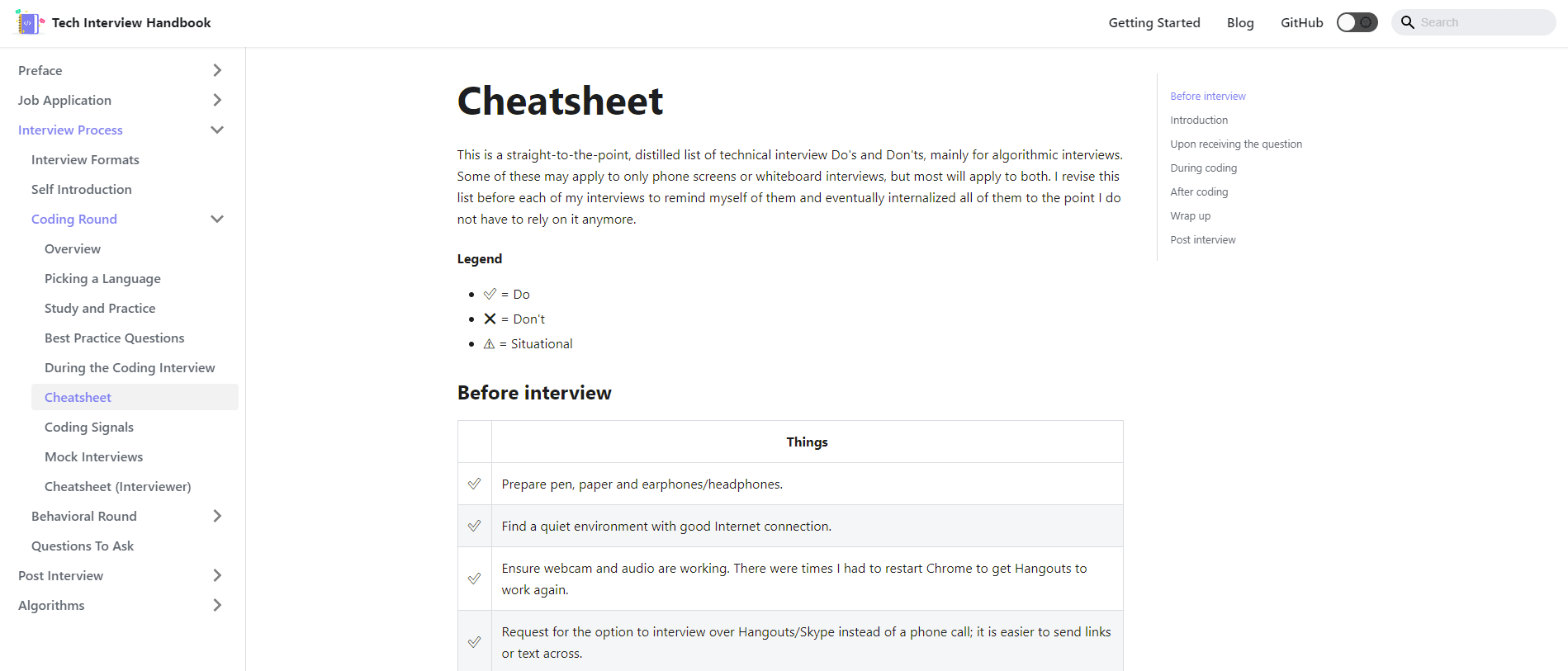Tech Interview Cheatsheet