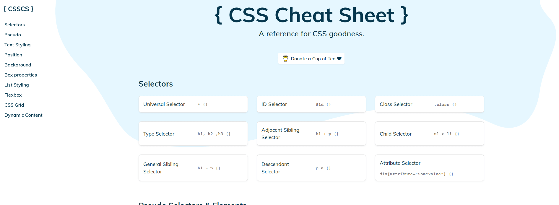 CSS Cheat Sheet