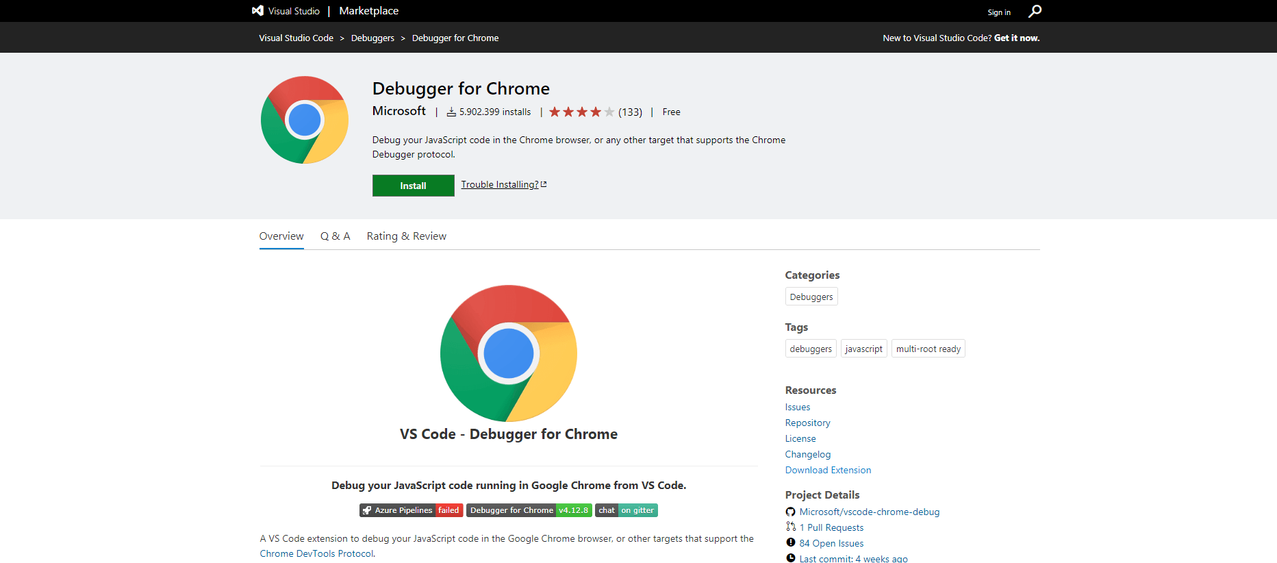 Debugger for Chrome