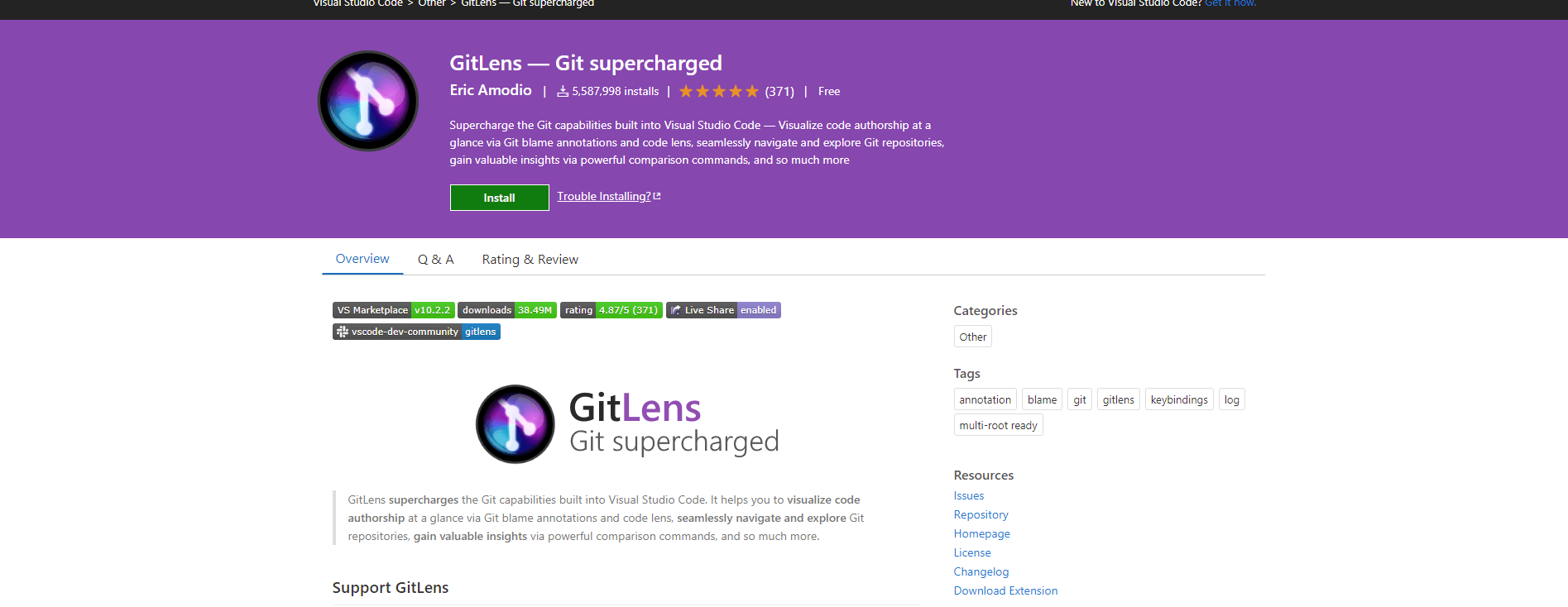 GitLens — Git supercharged