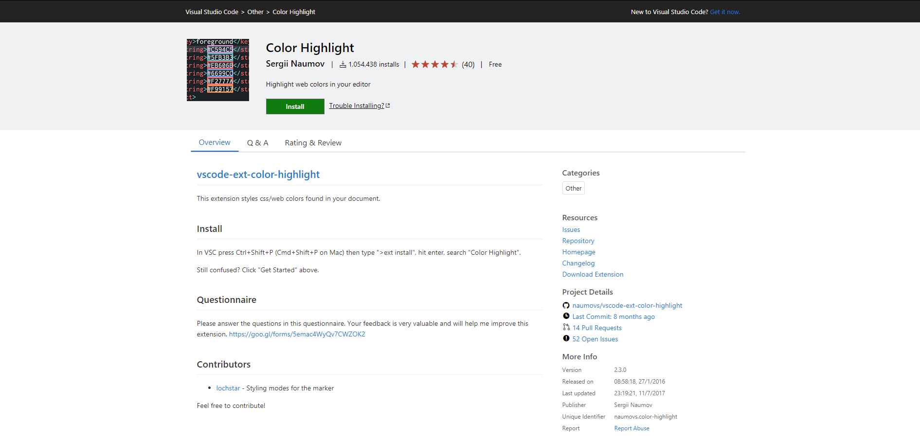 visual studio code extensions gallery