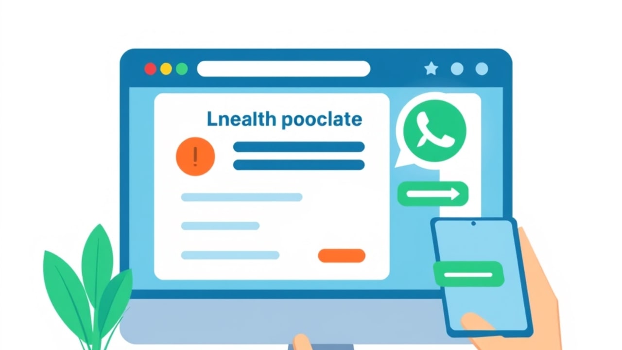 Ilustração de formulário de captura no site que redireciona a conversa para o WhatsApp