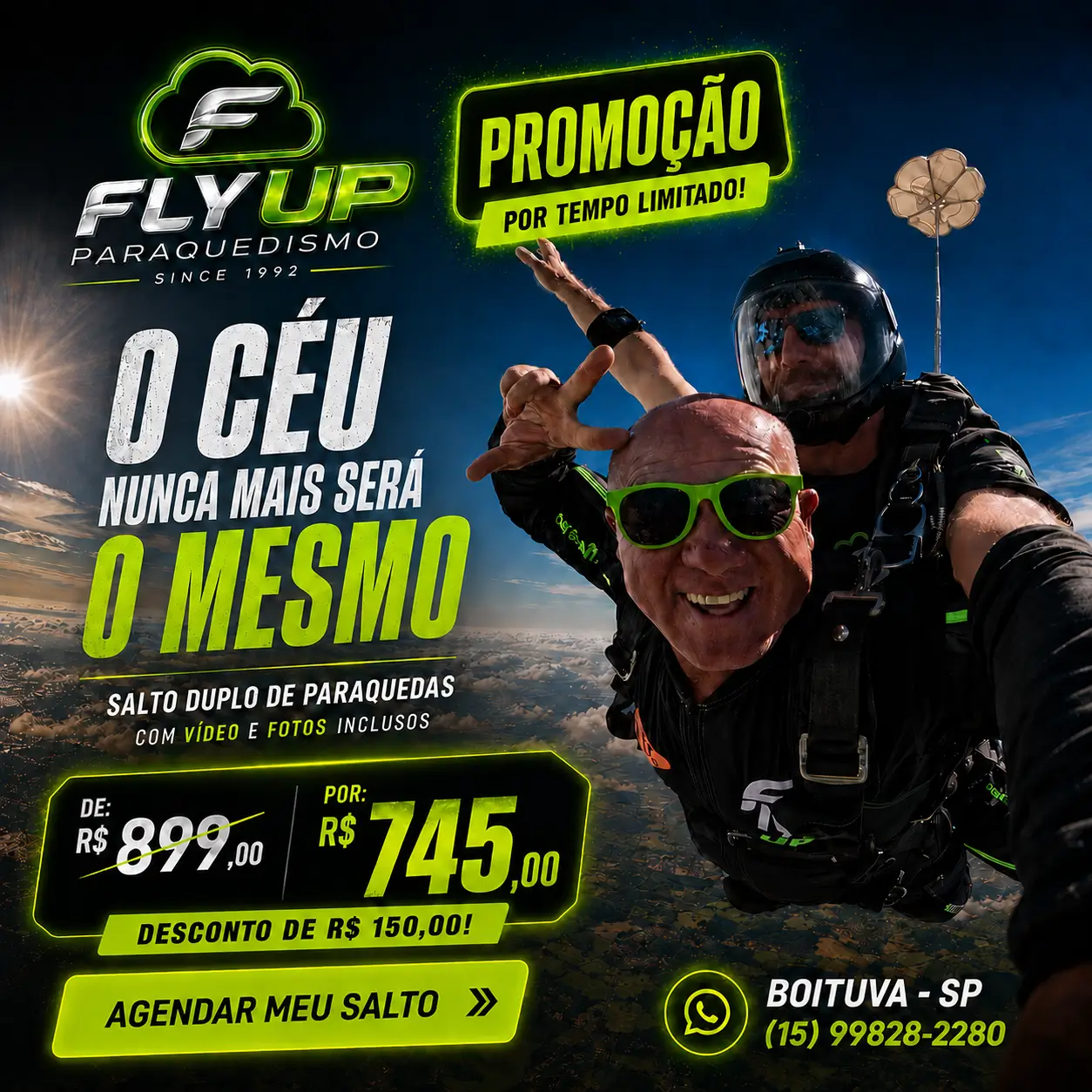 Promoção Salto Duplo Fly Up Boituva