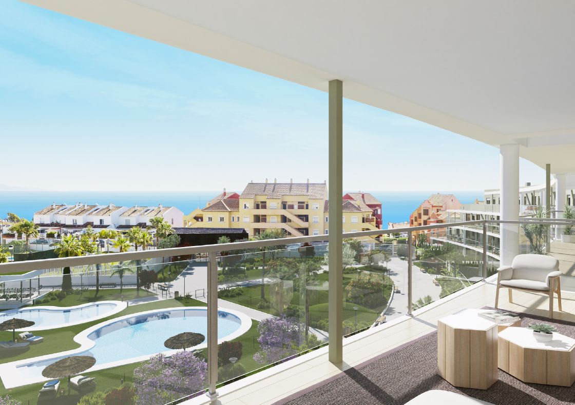 Utsikt fra overbygd terrasse