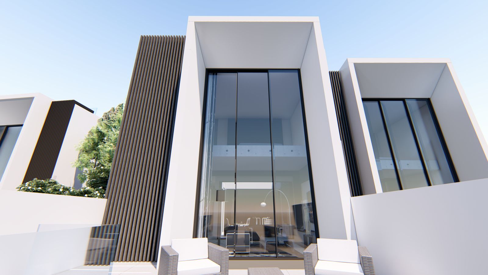 Moderne glassfasade