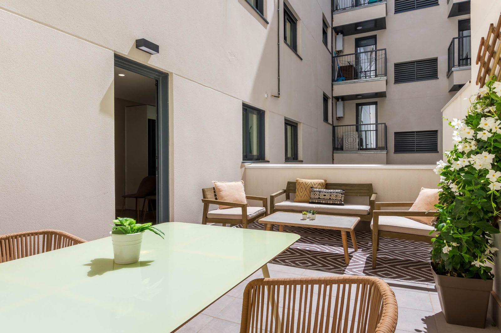 En privat terrasse